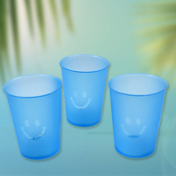Reusable Plastic Drinking Tumblers - 4-Piece Transparent Water Cup Set for Kitchen & Dining